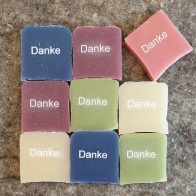Naturseifen Branding "Danke"